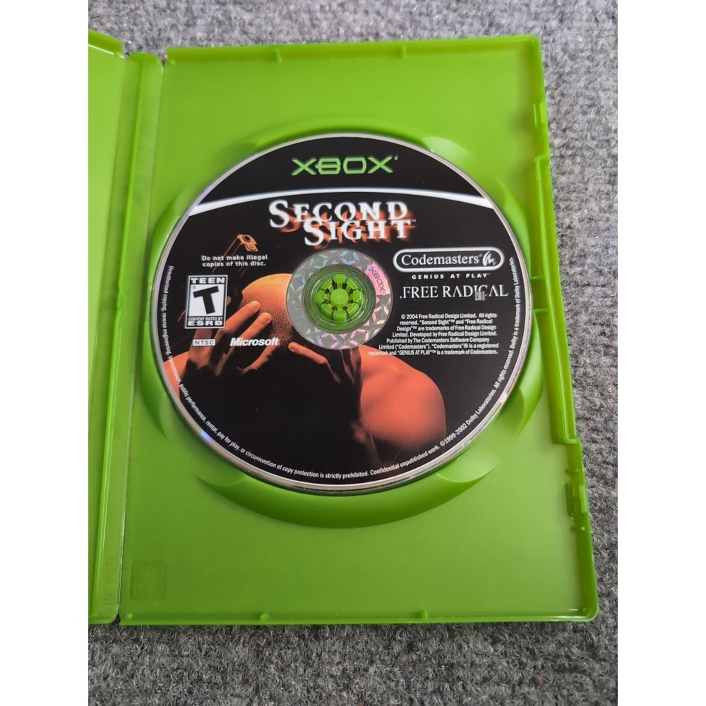 Xbox - Second Sight Original Xbox No Manual DISC ONLY TESTED WORKS